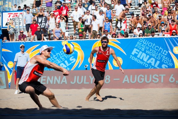 Saxton and Schalk during the FIVB World Tour Finals