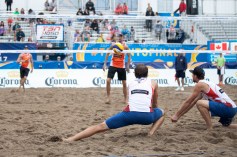 Saxton and Schalk during the FIVB World Tour Finals