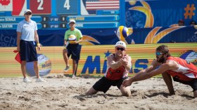 Saxton and Schalk during the FIVB World Tour Finals