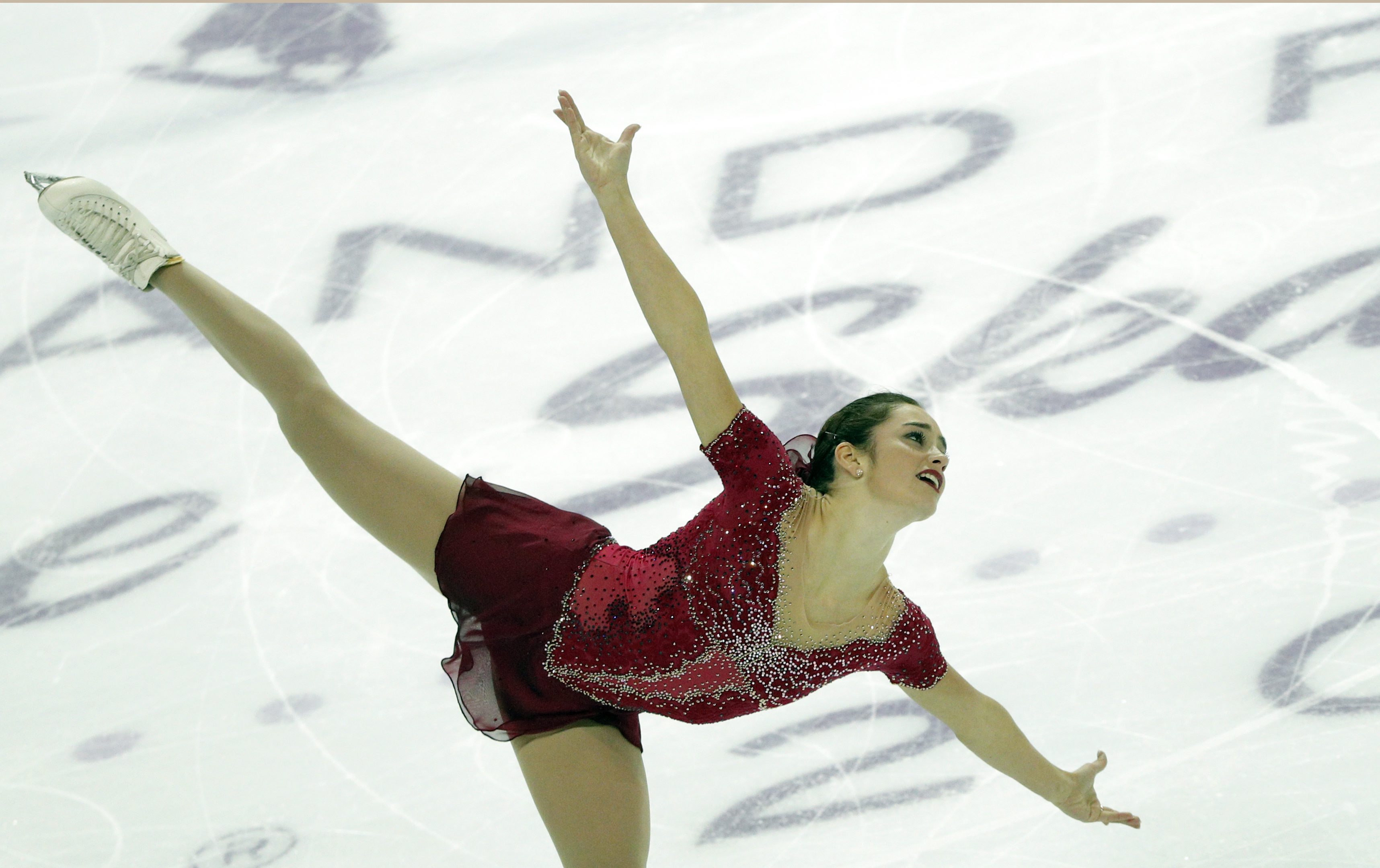 Kaetlyn Osmond of Canada competes in the Ladies Free Skating Program during ISU Grand Prix of Figure Skating Final in Marseille, southern France, Saturday, Dec. 10, 2016. (AP Photo/Christophe Ena)