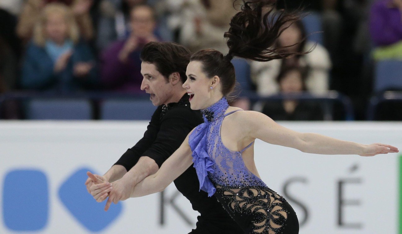 Tessa and Scott during a routine