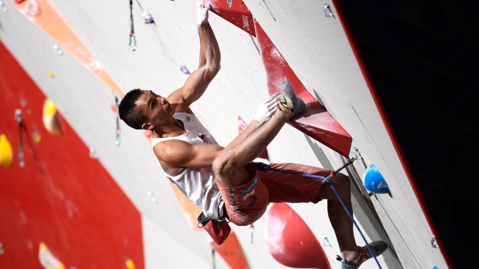 Sean McColl Sean McColl competes in lead climbing