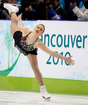 Canada's Joannie Rochette performs her short program during the women's figure skating competition at the Vancouver 2010 Olympics in Vancouver, British Columbia, Tuesday, Feb. 23, 2010. (AP Photo/Mark Baker)