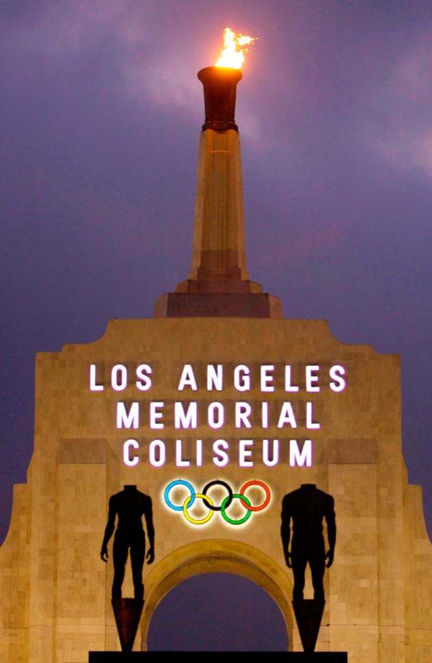 Olympics Los Angeles In this Feb. 13, 2008, file photo is the facade of Los Angeles Memorial Coliseum in Los Angeles. (AP Photo/Damian Dovarganes)