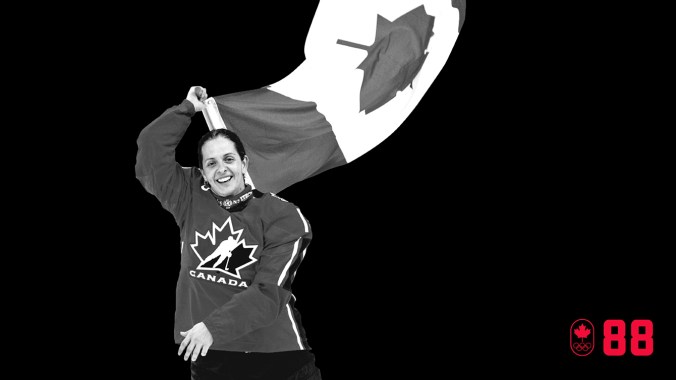 100-countdown-88-hor The oldest member of the women’s national team who had played in more world championships than any other Canadian hockey player, Danielle Goyette was given the honour of carrying the maple leaf into Turin 2006. A role model on and off the ice, she scored four goals in five Games as Canada won its second straight gold medal. BE A LEADER