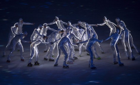 Characters perform during the opening ceremony of the 2014 Winter Olympics in Sochi, Russia, Friday, Feb. 7, 2014. THE CANADIAN PRESS/Paul Chiasson
