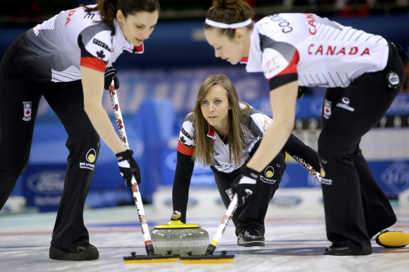 Team Canada Rachel Homan, Lisa Weagle, Joanne Courtney