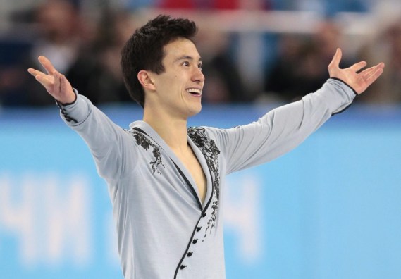 Sochi Olympics Figure Skating Patrick Chan after a performance