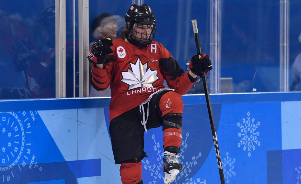 Team Canada women's hockey vs United States PyeongChang 2018