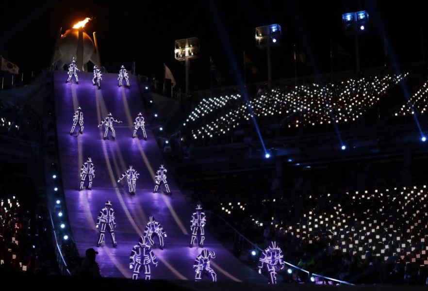 Pyeongchang Olympics Closing Ceremony Performers participate in the closing ceremony of the 2018 Winter Olympics in Pyeongchang, South Korea, Sunday, Feb. 25, 2018. (AP Photo/Kirsty Wigglesworth)