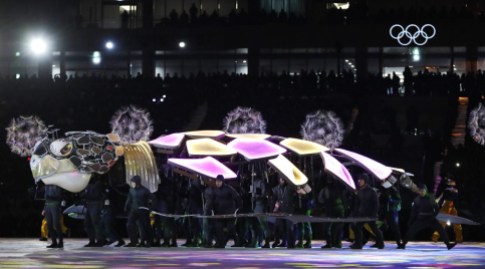 Pyeongchang Olympics Closing Ceremony Performers participate in the closing ceremony of the 2018 Winter Olympics in Pyeongchang, South Korea, Sunday, Feb. 25, 2018. (AP Photo/Kirsty Wigglesworth)
