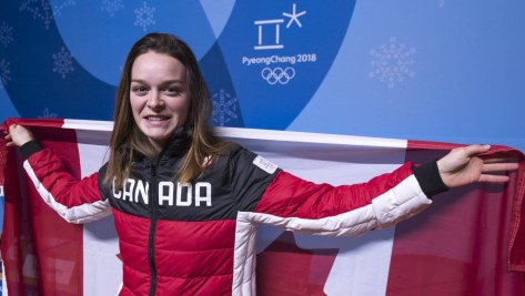 Team Canada's Kim Boutin is named the Flag Bearer ahead of the closing ceremonies for the PyeongChang 2018 Olympic Winter Games in Pyeongchang, South Korea, Saturday, February 24, 2018. COC – David Jackson