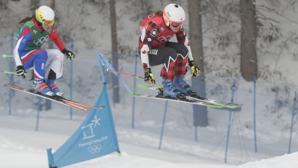 Brittany Phelan competes in women's ski cross at PyeongChang 2018