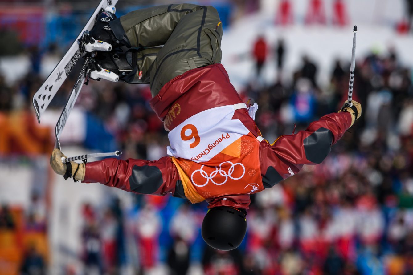 PYEONGCHANG, SOUTH KOREA - FEBRUARY 20: Noah Bowman competes during the Freestyle Skiing - Men's Ski Halfpipe Qualification at the Phoenix Snow Park on February 20, 2018 in Pyeongchang-gun, South Korea.(Photo by Vincent Ethier/COC)