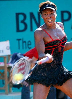 Venus Williams Venus Williams returns the ball