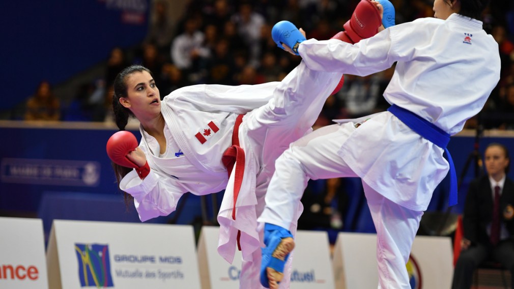 Jumaa Haya competes in karate