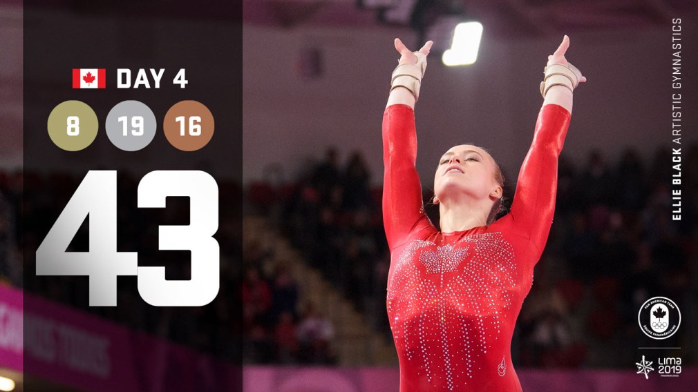 Day 4 at Lima 2019: Ellie Black becomes Canada’s most decorated Pan Am Games gymnast
