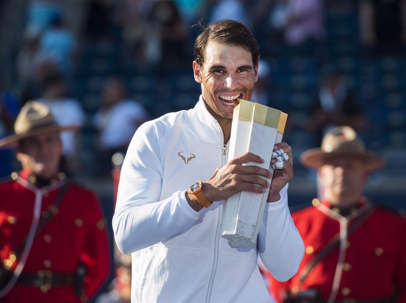 Rafa Nada celebrates with trophy