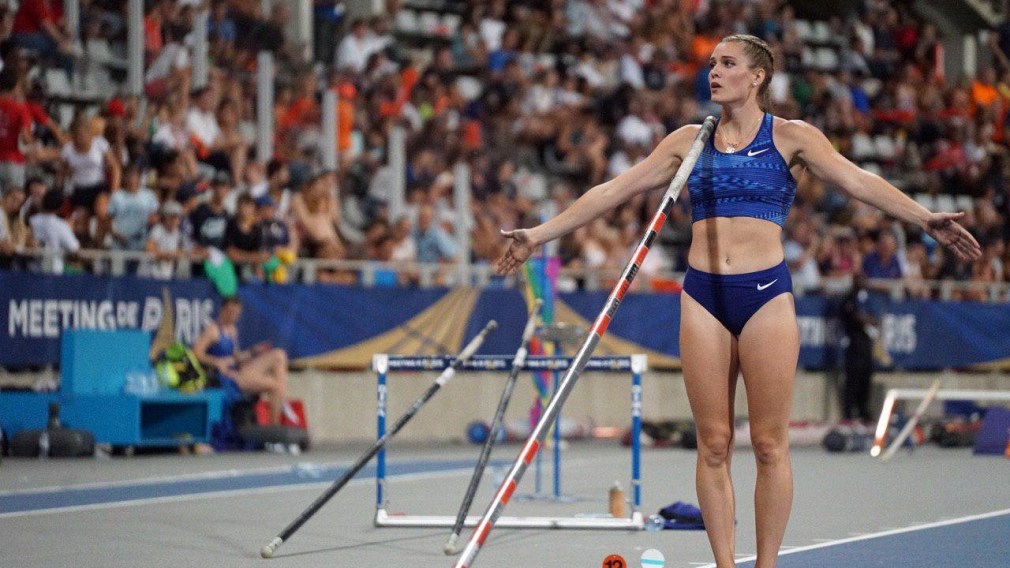 Alysha Newman finished first in pole vault. Newman cleared a national record of 4.82m on her third attempt to win in Paris. Saturday August 24, 2019. Photo by IAAF Diamond League.