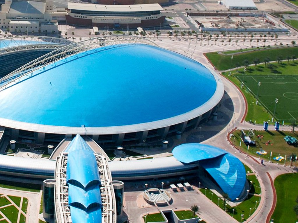 Aerial view of Doha's Aspire Zone