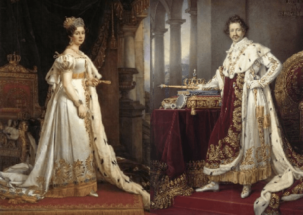Portrait of the marriage of Princess Therese of Saxe-Hildburghausen to Prince Ludwig
