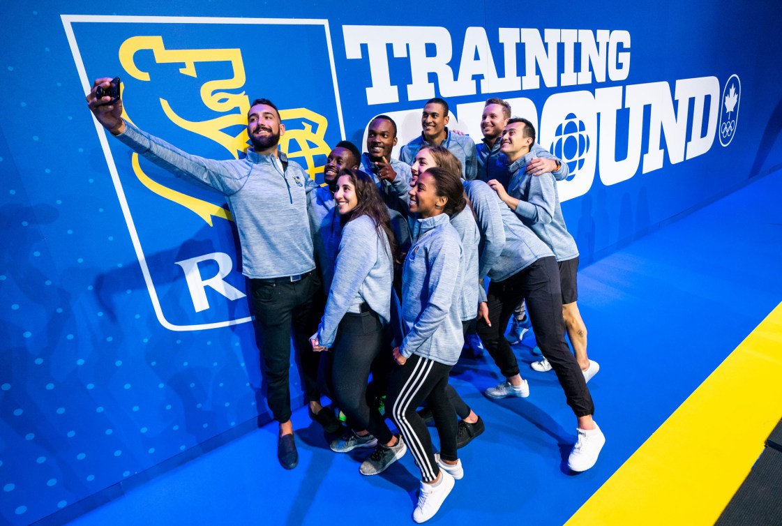 RBC training athletes posing for a selfie