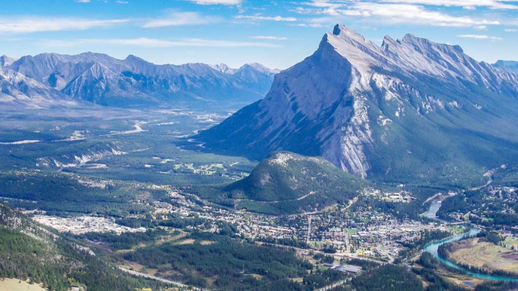 Aerial view of BANFF park.