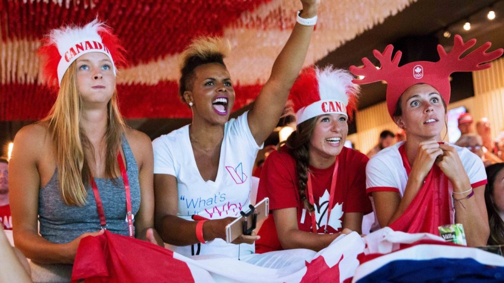 Guests are cheering on Team Canada at Rio 2016 Canada Olympic House