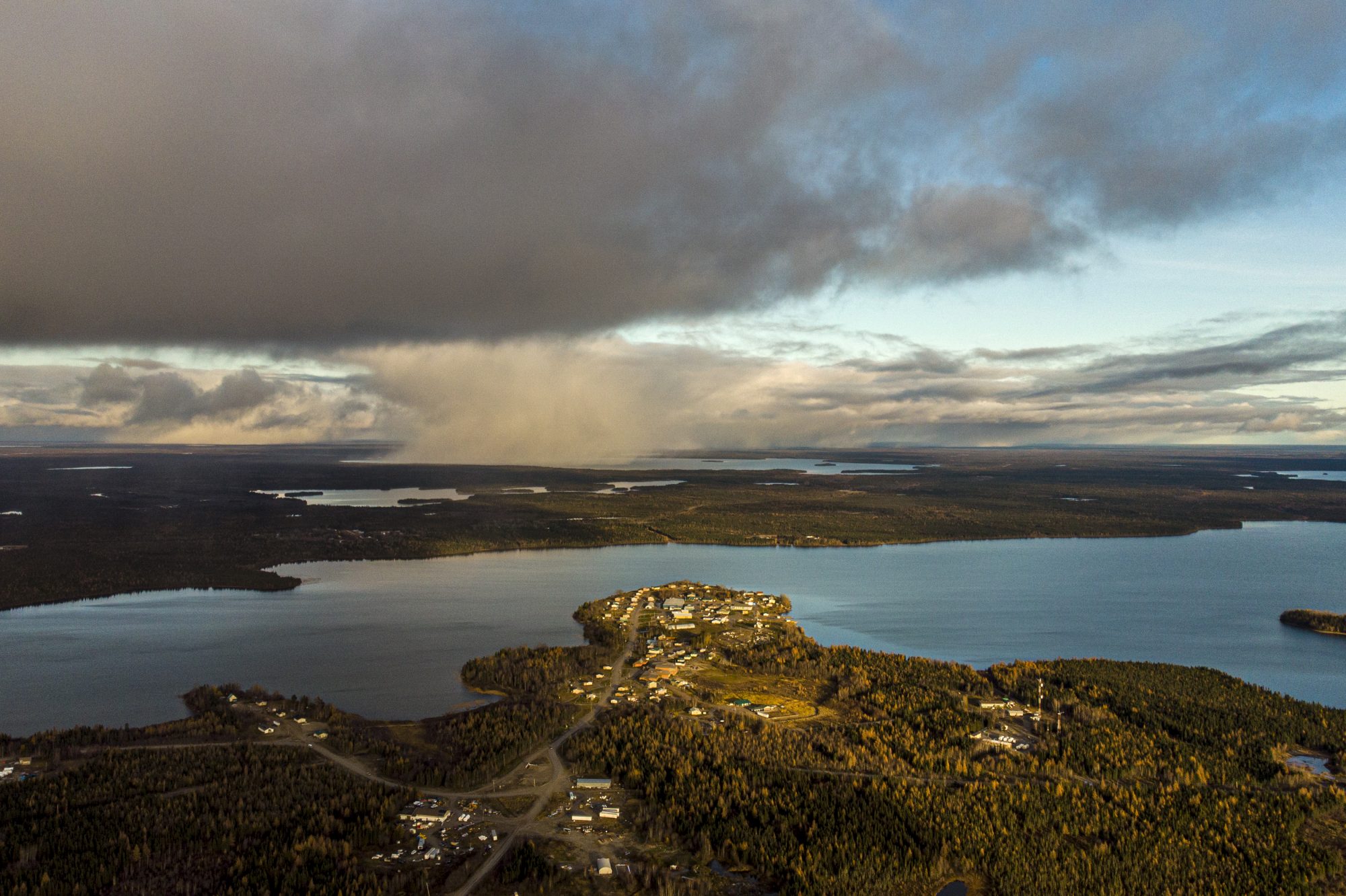 Aerial scenic of Big Trout Lake