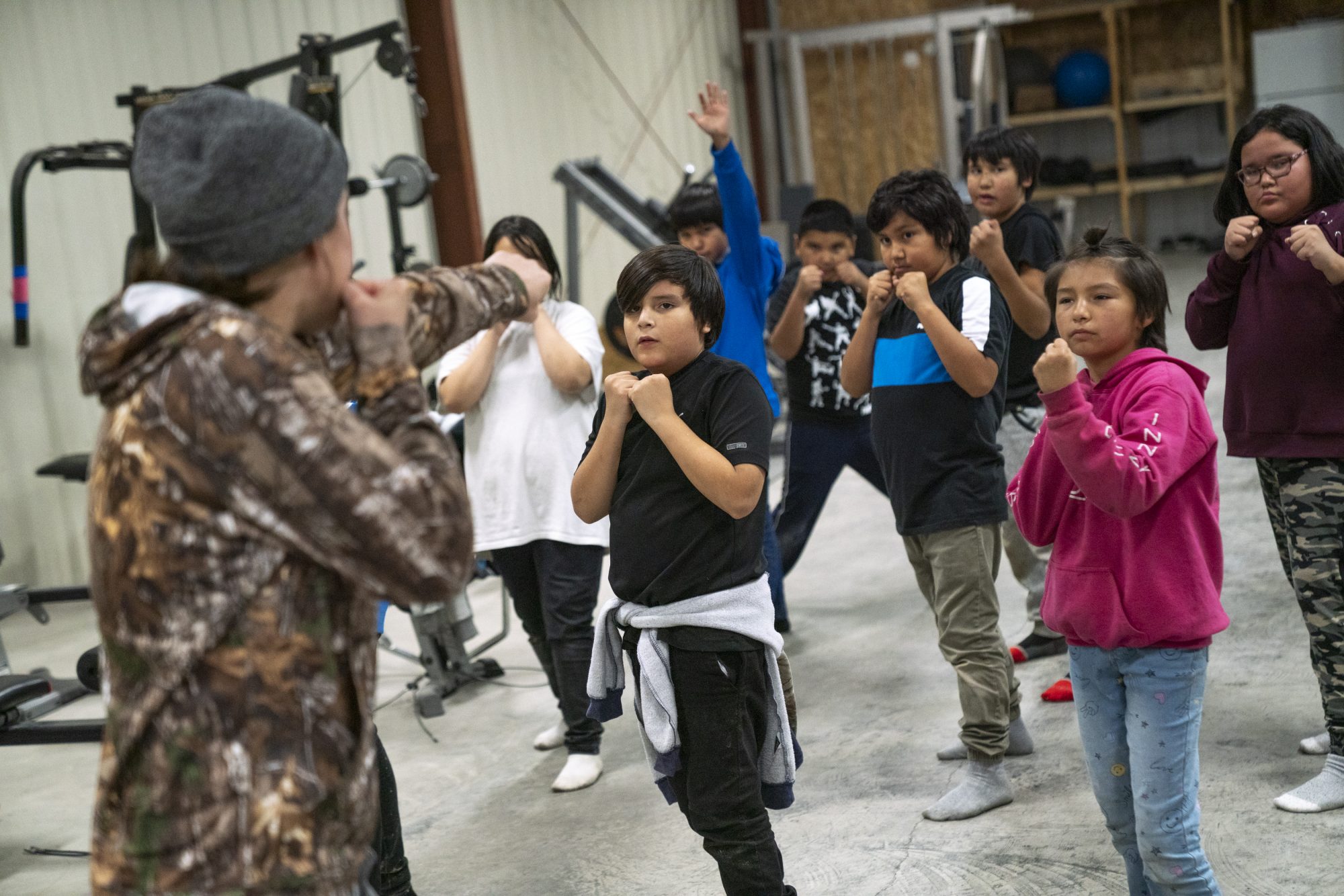 Mary Spencer coaches First Nations youth in boxing