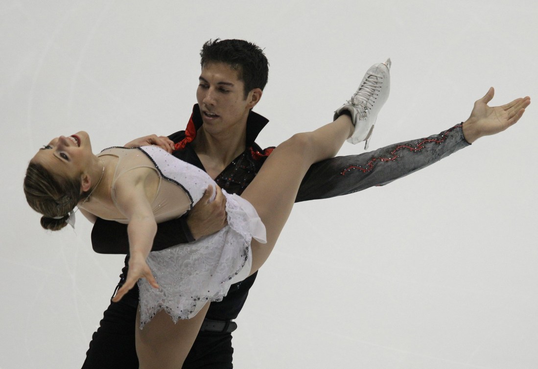 Paige Lawrence and Rudi Swiegers peform at the 2011 ISU Four Continents Figure Skating Championships.