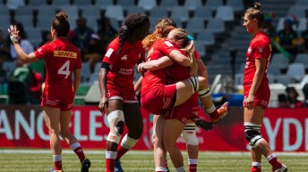 Team Canada wins a hard-fought bronze medal on Sunday at the World Series Rugby Sevens Event in Cape Town, South Africa. Sunday December 15th, 2019. (Photo from Rugby Canada Twitter)