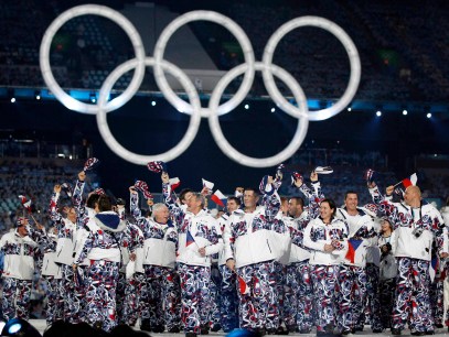 Czech Republic athletes during the opening ceremony for the Vancouver 2010 Olympics in Vancouver, British Columbia, Friday, Feb. 12, 2010.