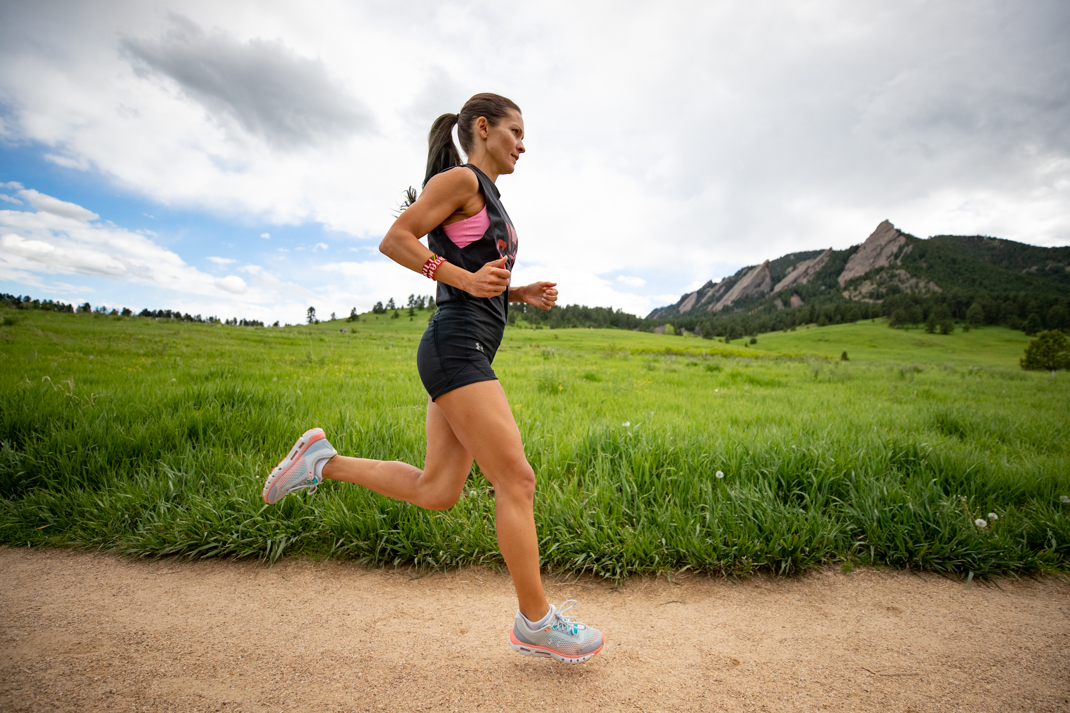 Lanni Marchant running in Boulder, Colorado 