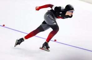 Ivanie Blondin of Canada competes during the women's 1500 meters