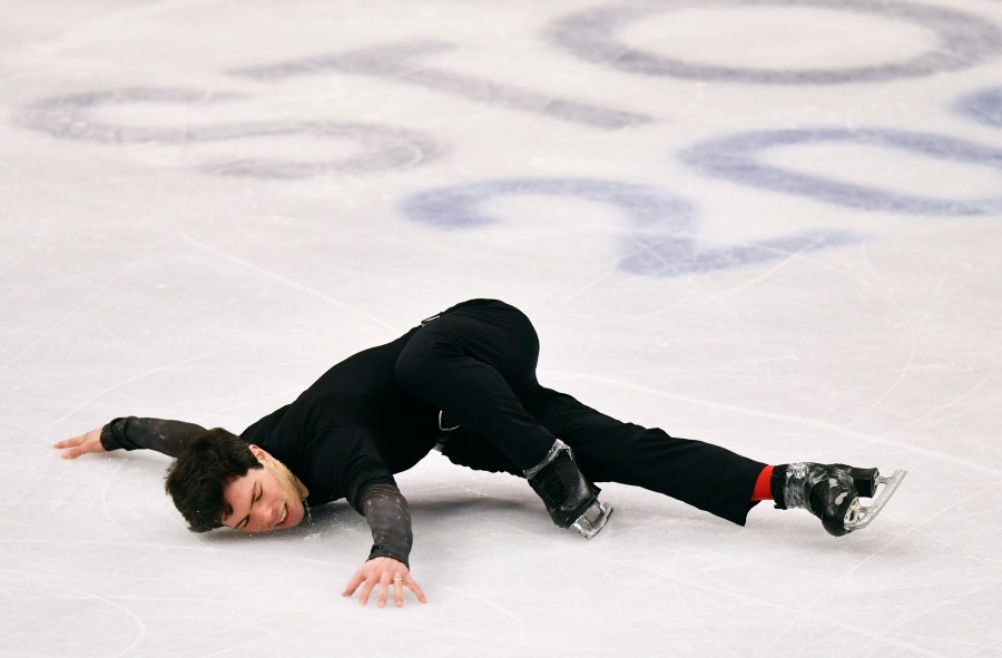 Keegan Messing Keegan Messing of Canada performs during the Men Free Skating Program at the Figure Skating World Championships in Stockholm, Sweden, Saturday, March 27, 2021.