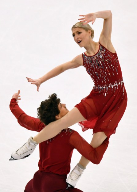Piper Gilles,Paul Poirier Piper Gilles and Paul Poirier of Canada perform during the Ice Dance-Free Dance at the Figure Skating World Championships in Stockholm, Sweden, Saturday, March 27, 2021.