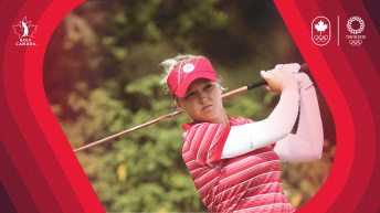 Brooke Henderson golfing