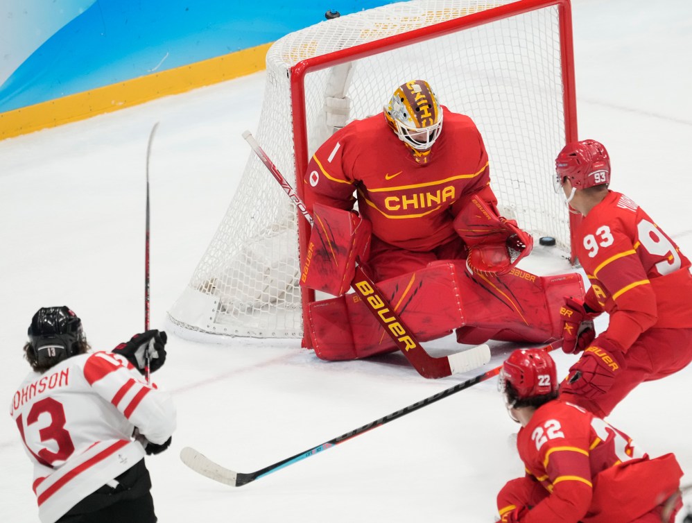 Canada’s Kent Johnson scores