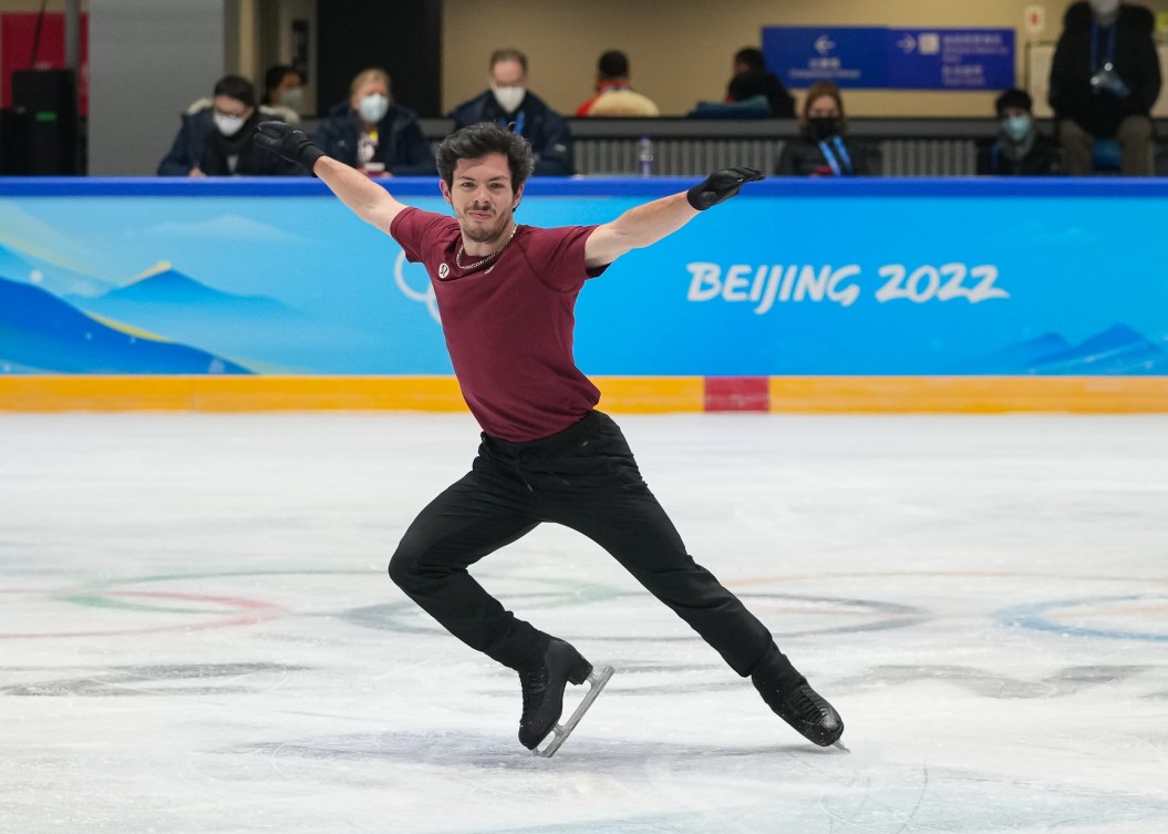 Keegan Messing poses in practice