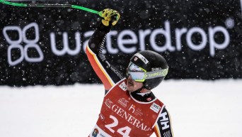 Team Canada skier competes in a World Cup run