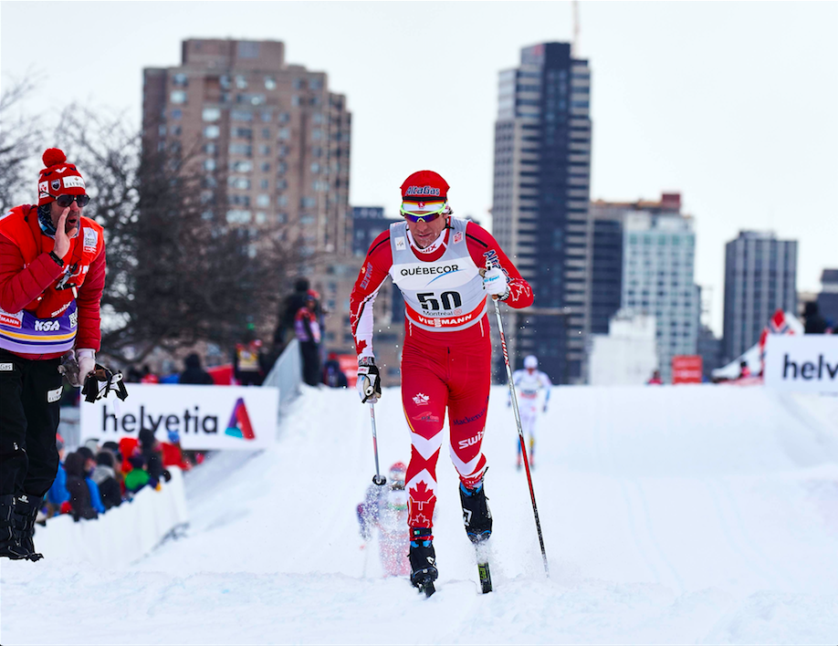 Devon Kershaw lors de la deuxième étape du Tour de ski du Canada, le 2 mars 2016 à Montréal (QC). (Photo : Felgenhauer/NordicFocus)