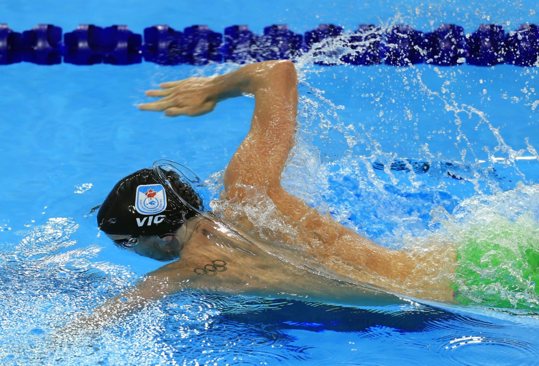 Ryan Cochrane aux essais olympiques (Photo: Vaughn Ridley).