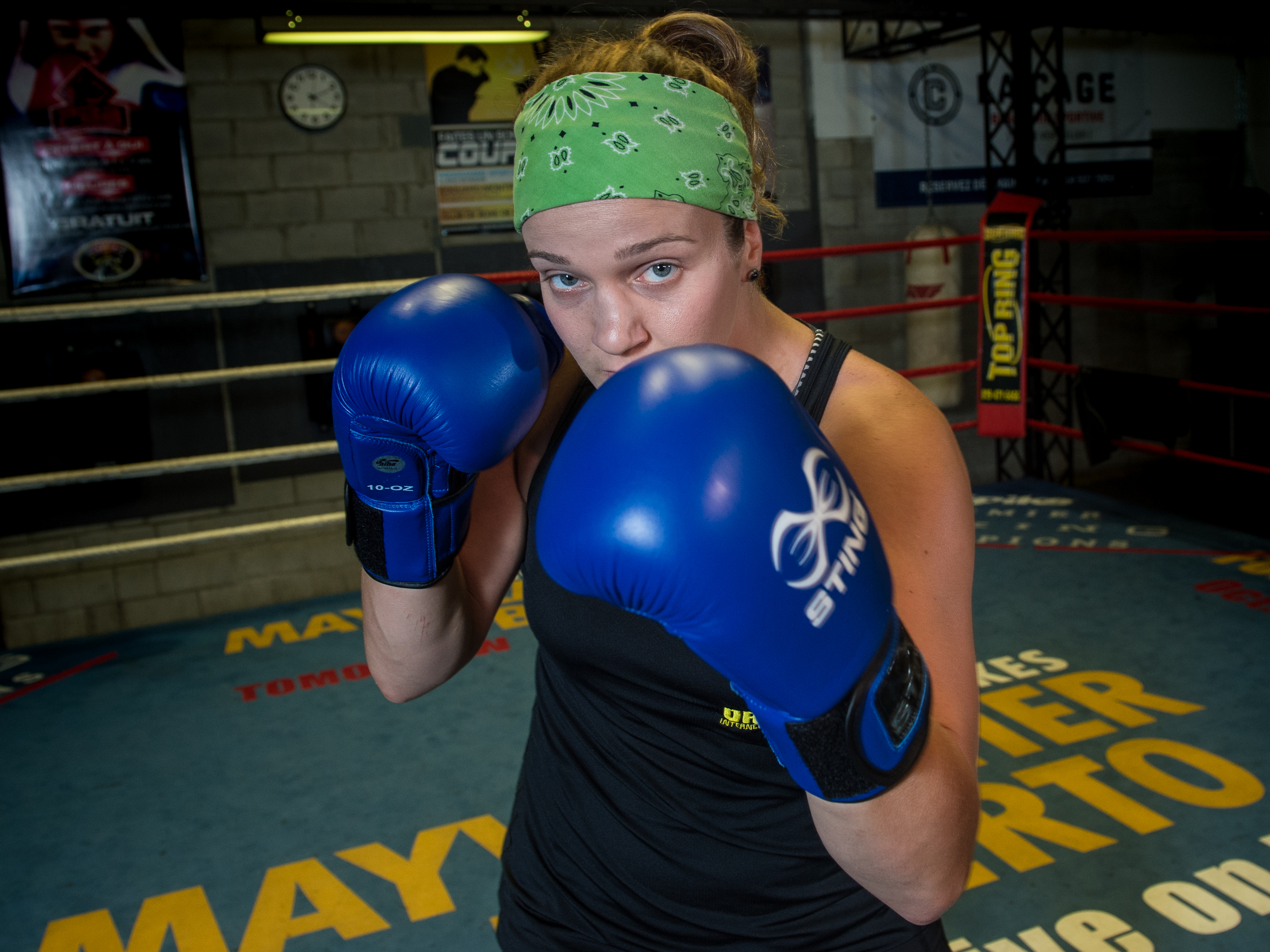 MONTREAL, QC - JULY 14: Arthur Biyarslanov and Ariane Fortin are nominated to the Canadian Olympic Team at Club de Boxe de l’Est on July 14, 2016 in Montreal, Quebec, Canada. (Photo by Minas Panagiotakis/Photography 514-COC)