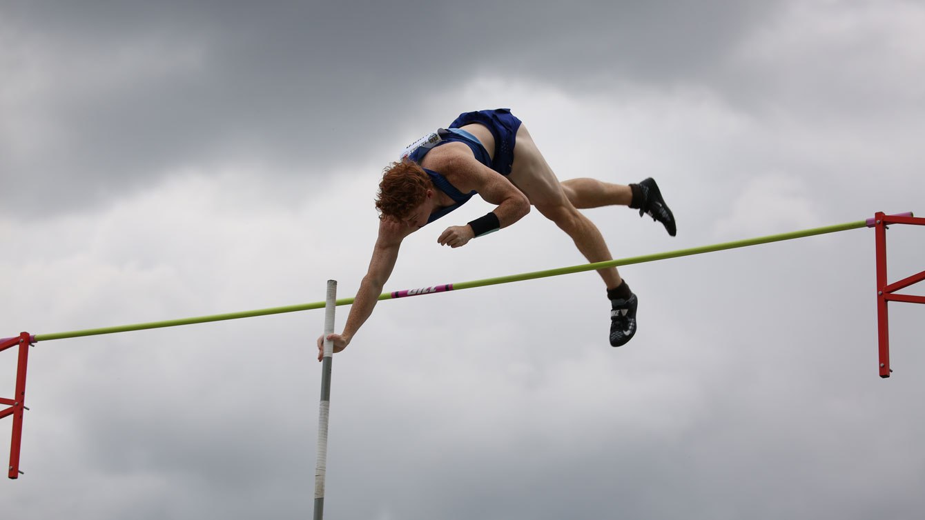 Shawn Barber aux Essais olympiques d'Athlétisme Canada, le 9 juillet 2016.