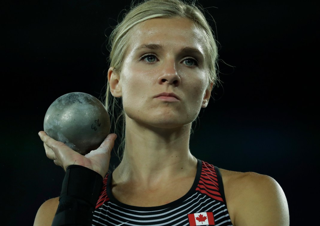 Brianne Eaton Theisen est sixième au général après les quatre premières épreuves d'heptathlon.