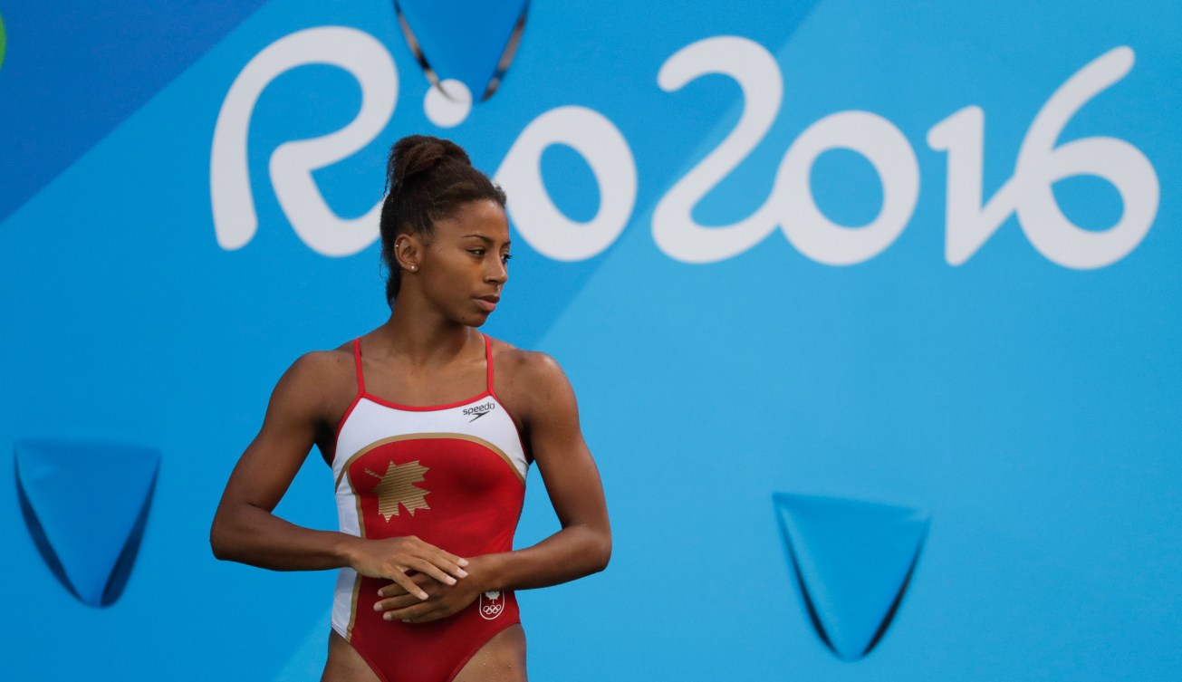 Jennifer Abel s'est fait doubler au troisième rang dans les derniers instants de la finale (COC Photo/Jason Ransom).