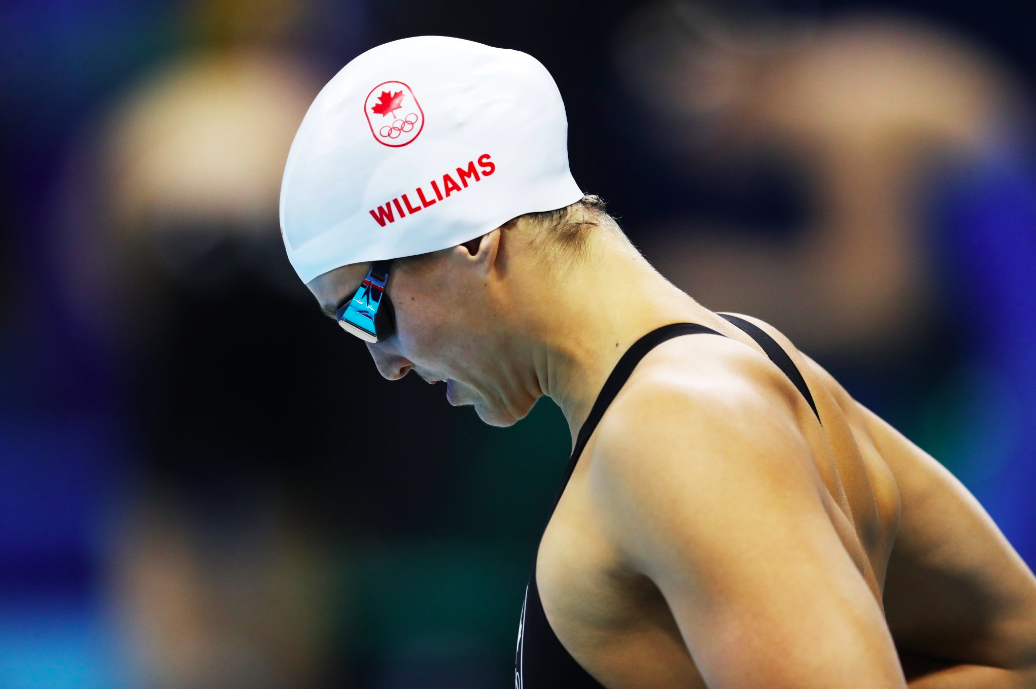 Michelle Williams durant les vagues préliminaires aux Jeux olympiques de Rio 2016 (Photo: Swimming Canada)