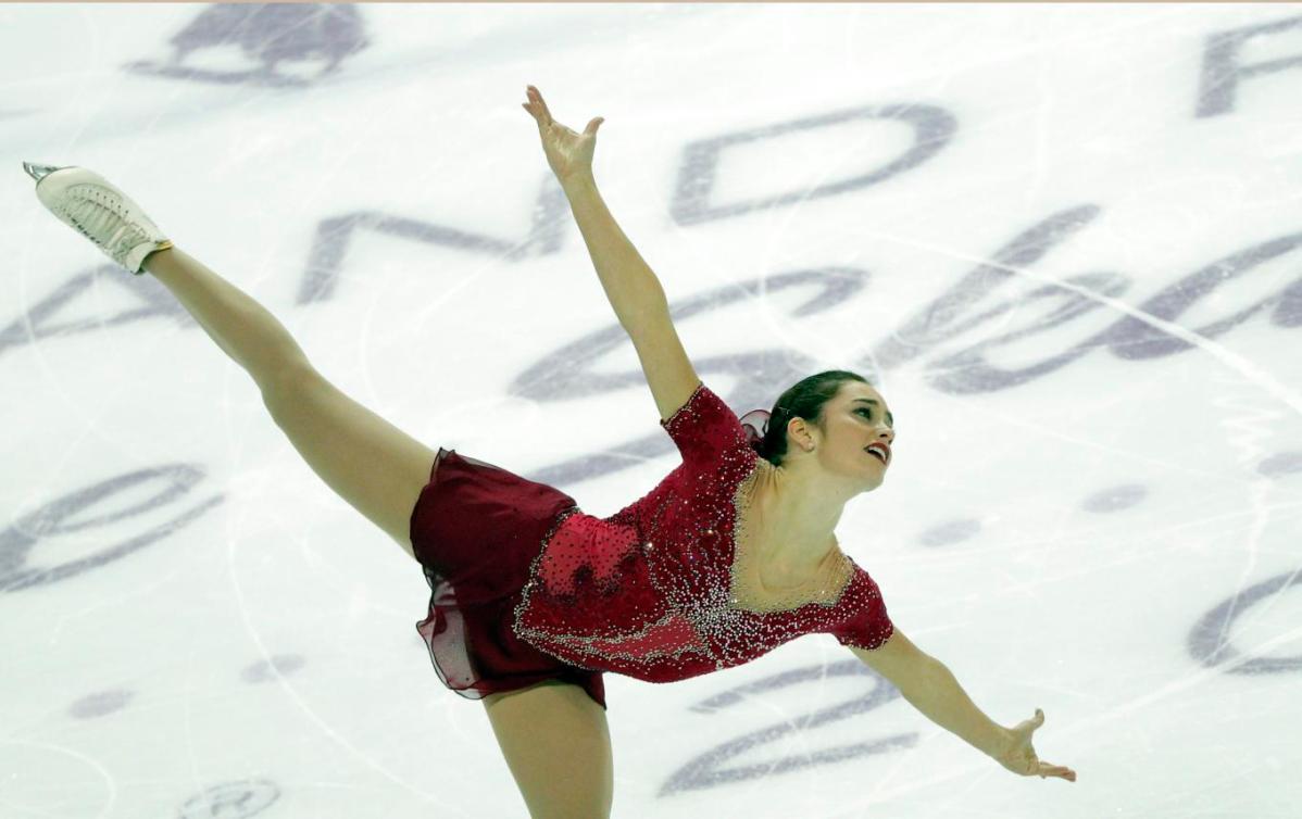 Kaetlyn Osmond lors du programme libre chez les femmes à la Finale du Grand Prix de l'ISU, le 9 décembre 2016 à Marseille. (AP Photo/Christophe Ena)