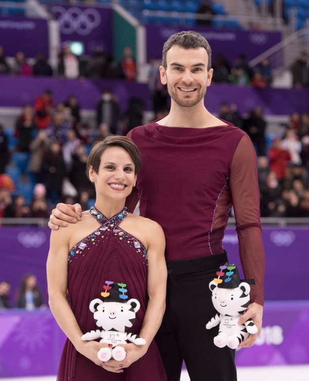 Meagan Duhamel et Eric Radford aux Jeux olympiques de PyeongChang.